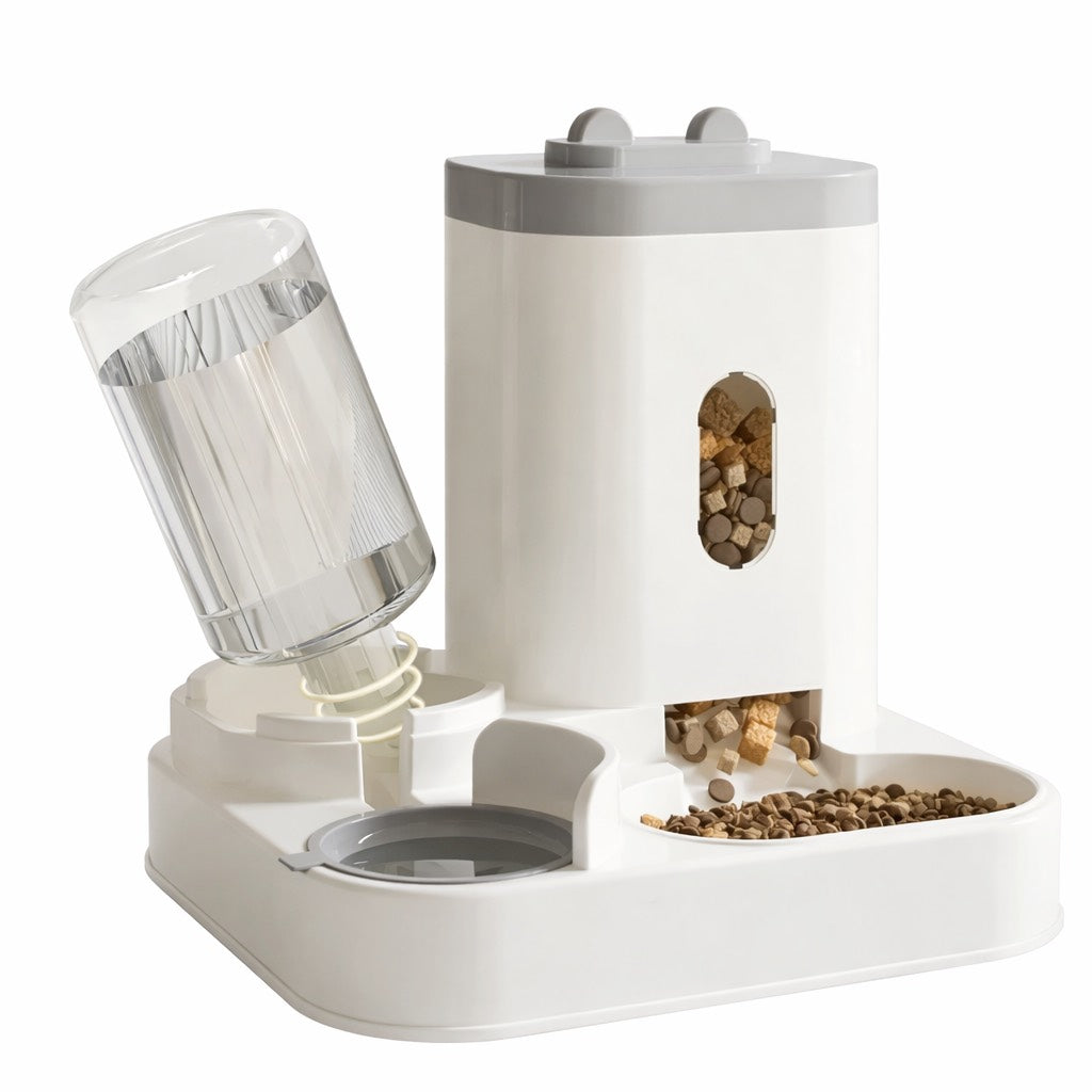 Automatic Pet Feeder with Water Fountain